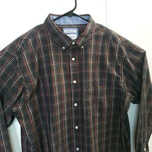 Haggar Stretch Button Down Long Sleeve Shirt Easy Care Casual Men's XL